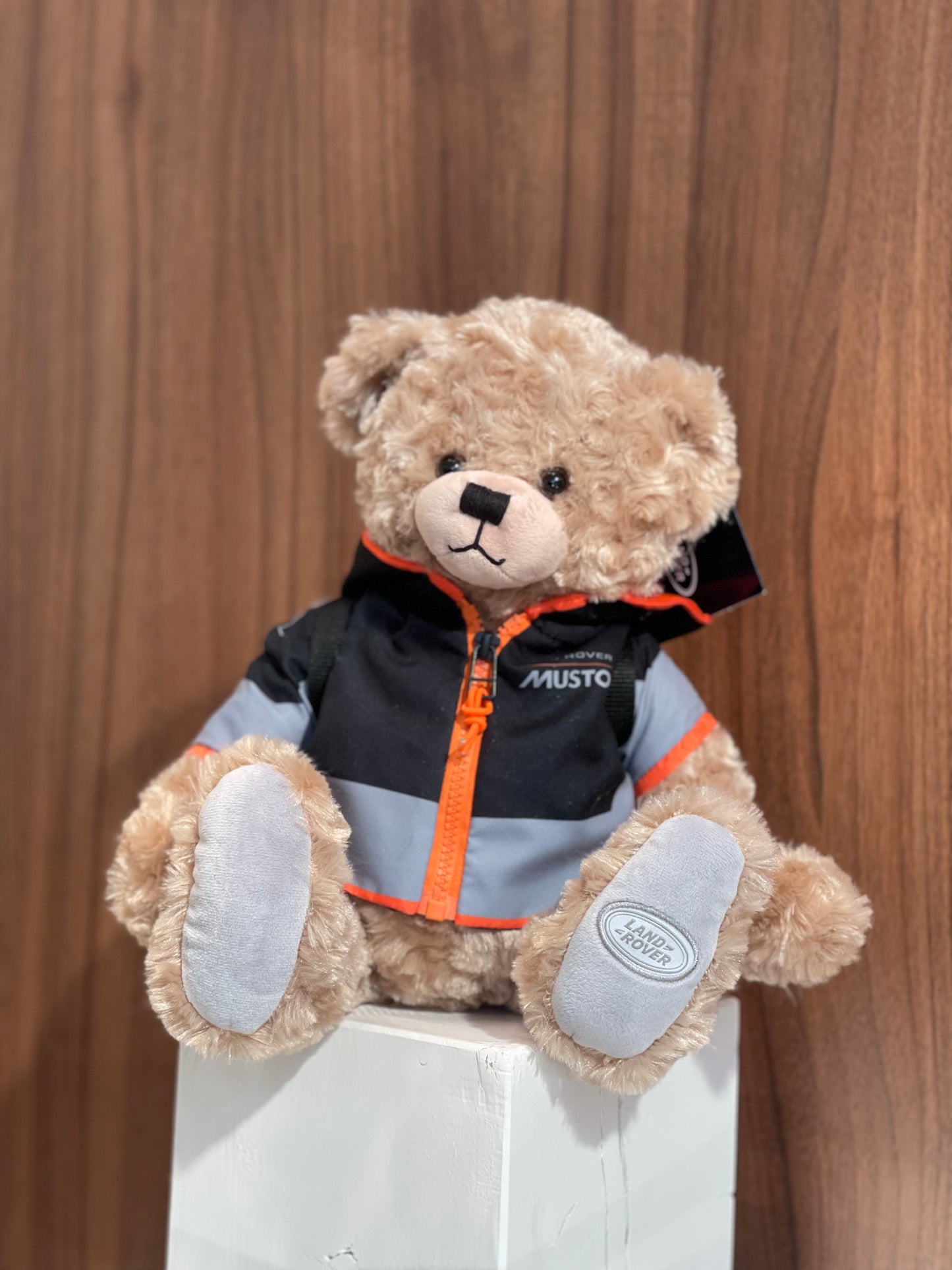 Land Rover Teddybär mit Jacke und Rucksack